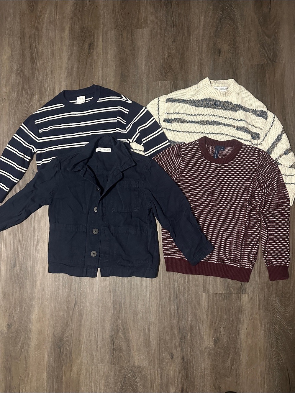 Boys Knit Sweaters & Utility Jacket Bundle size 7
